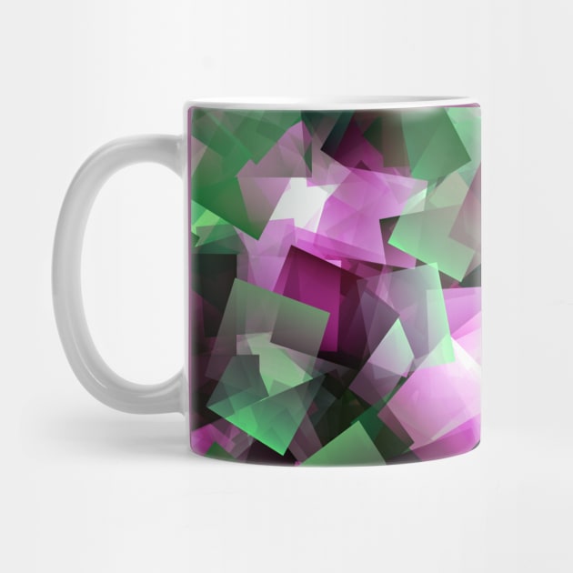 Abstract Purple, Green and Black Squares Pattern by KaSaPo